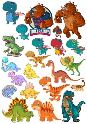 Cartoon Dinosaur Vector Collection with Various Species and Styles Free Vector