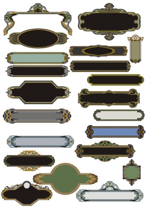 Vintage Decorative Vector Borders and Frames Collection Free Vector