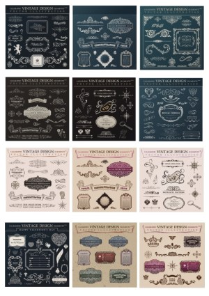 Vintage Calligraphic Design Elements Collection Free Vector