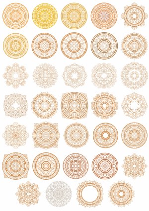 Collection of Ornate Circular Mandala Vector Designs Free Vector