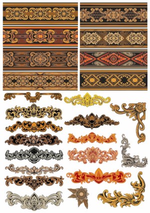 Vintage Ornate Decorative Borders and Corner Elements Vector Collection Free Vector