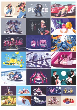 Diverse Vector Illustrations Collection with Characters, Robots, Scenes, and Activities Free Vector