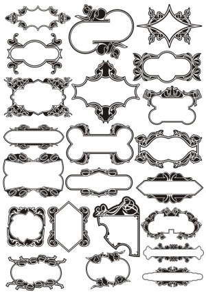 Vintage Floral Ornate Frame Collection Free Vector
