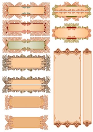 Ornate Vintage Decorative Frame Borders Collection Free Vector