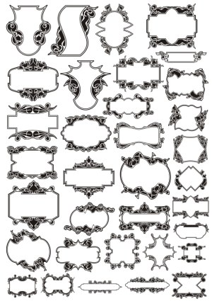 Collection of Ornate Vintage Decorative Frames and Borders Free Vector