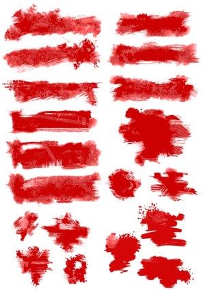 Red Grunge Brush Stroke Vector Set Free Vector