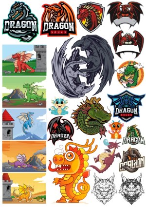 Collection of Dragon Vector Graphics and Logos Free Vector