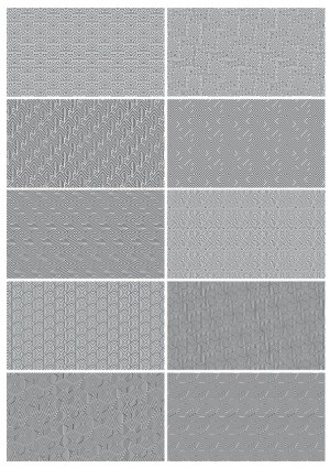 Set of Ten Geometric Black and White Seamless Vector Patterns Free Vector