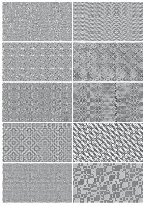 Set of 10 Black and White Geometric Seamless Patterns Free Vector