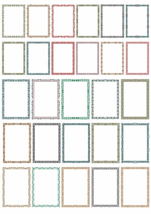 Collection of Decorative Floral Vector Frames in Various Colors Free Vector