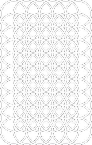 Intricate Geometric Overlapping Circles Pattern Free Vector