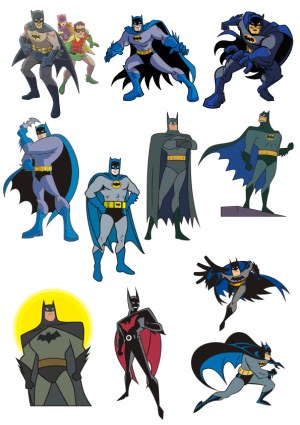 Collection of Batman Vector Illustrations in Various Poses Free Vector
