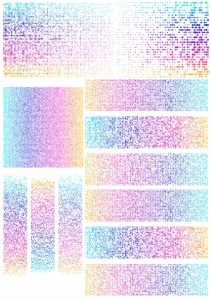 Multicolor Halftone Dot Pattern Vector Set Free Vector