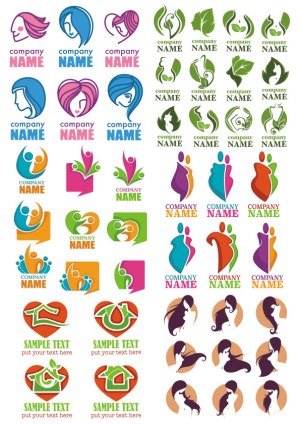 Diverse Abstract Company Logo Designs in Vector Format Free Vector