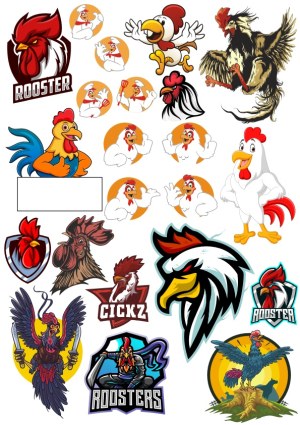 Collection of Rooster and Chicken Vector Illustrations and Mascots Free Vector