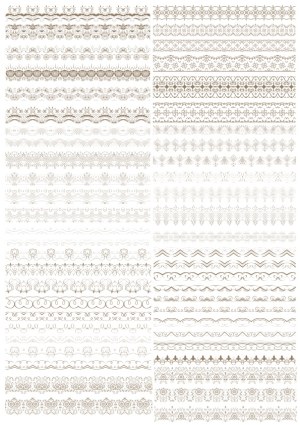 Vintage Ornate Decorative Borders and Dividers Collection Free Vector