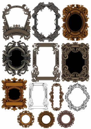 Vintage Ornate Decorative Frames Collection Free Vector