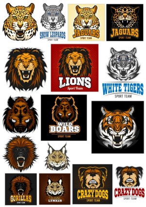 Fierce Animal Mascot Logos for Sport Teams Free Vector