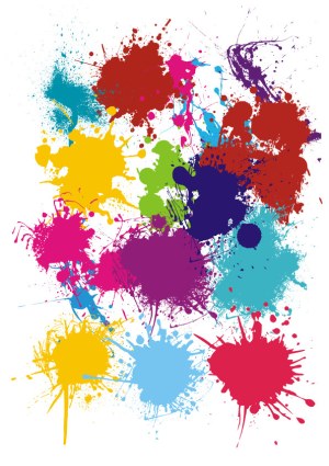 Colorful Paint Splatter Vector Collection Free Vector