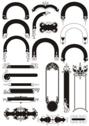Ornate Decorative Frames and Borders Set Free Vector