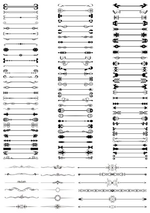 Elegant Thin and Thick Ornamental Divider Lines Free Vector