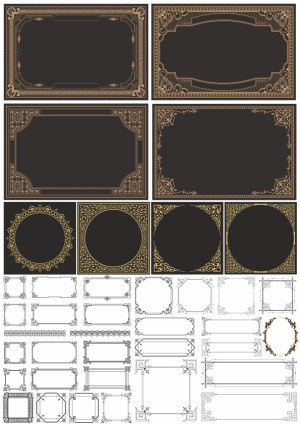 Vintage and Classic Ornamental Borders and Frames Collection Free Vector