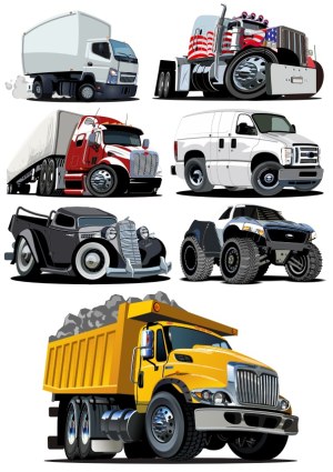 Collection of Various Detailed Vehicle Vector Illustrations Free Vector