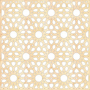 Intricate Wooden Laser Cut Geometric Pattern Panel Free Vector