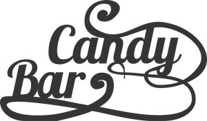 Decorative Hand Lettered Candy Bar Text Free Vector