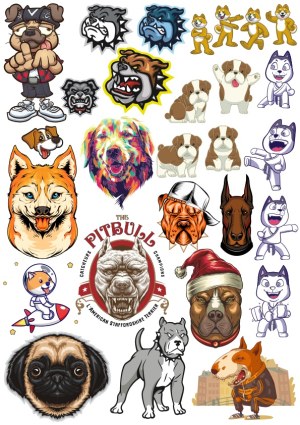 Collection of Colorful and Cartoon Dog Illustrations and Mascots Free Vector