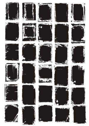 Grunge Rectangle and Square Frame Collection Free Vector