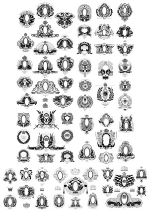 Vintage Ornamental Retro Badges and Emblems Collection Free Vector