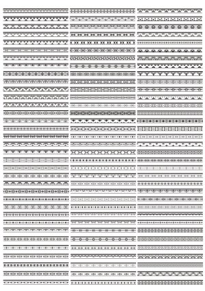 Extensive Collection of Decorative Black Ornamental Borders and Dividers Free Vector
