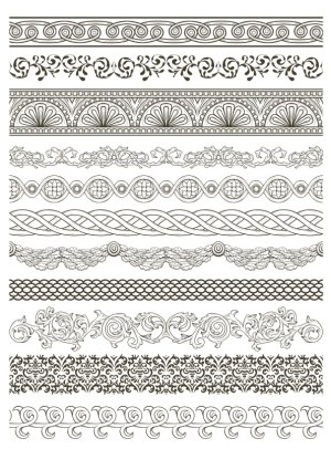 Decorative Vintage Border and Frame Patterns Free Vector
