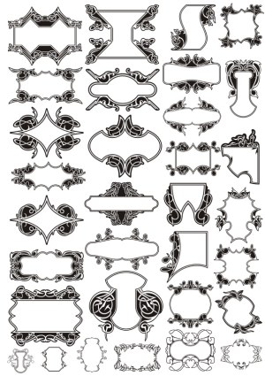 Vintage Ornate Decorative Frames and Borders Collection Free Vector