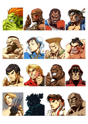 Fighting Game Character Portraits Vector Set Free Vector
