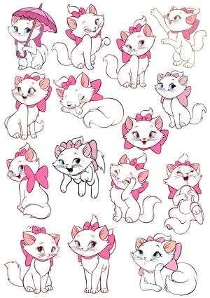 Cute White Kitten Vector Set with Pink Accessories Free Vector
