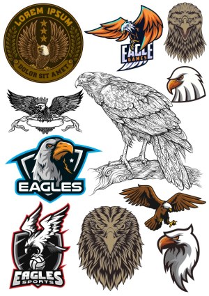 Collection of Detailed Eagle Vector Designs and Logos Free Vector