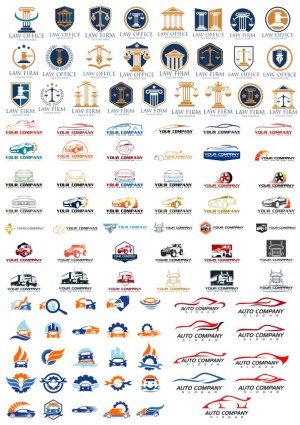 Collection of Law and Auto Company Logo Vectors Free Vector