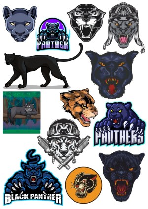 Collection of Panther and Black Panther Vector Illustrations and Logos Free Vector
