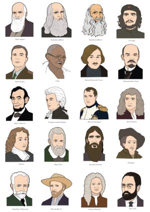 Vector Portraits of Historical Figures in a Classic Style Free Vector