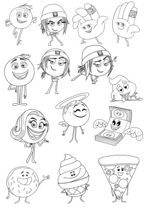 Cartoon Character Vector Set with Various Expressions and Objects Free Vector