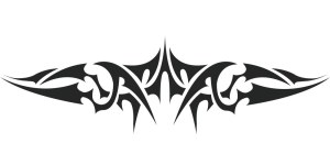 Symmetrical Tribal Tattoo Design Free Vector
