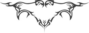 Symmetrical Tribal Tattoo Design Vector Free Vector