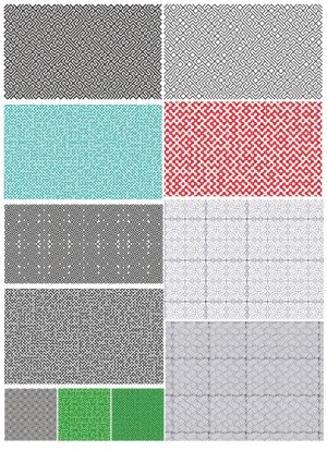 Set of 11 Intricate Geometric Seamless Patterns Free Vector