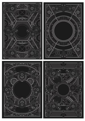 Steampunk Gear and Cogs Frame Collection Free Vector