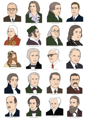 Vector Portraits of Historical Figures in Color Free Vector
