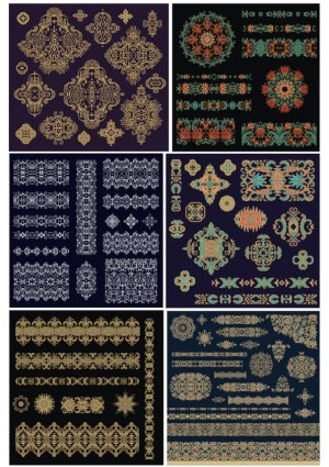 Collection of Ornate Decorative Vector Borders and Design Elements Free Vector
