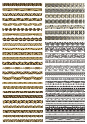 Elegant Vintage Borders and Lace Patterns Collection Free Vector