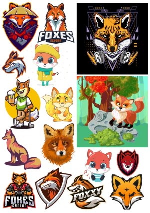 Collection of Fox Character and Mascot Vector Illustrations Free Vector
